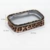 Multi-Compartment Leopard Print Toiletry Bag, Clear Top Design, Durable Travel Storage Pouch for Cosmetics & Electronics