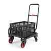 Silent Folding Flat Cart - Multifunctional Portable Trolley Hand Cart Dolly for Pulling and Pushing Goods