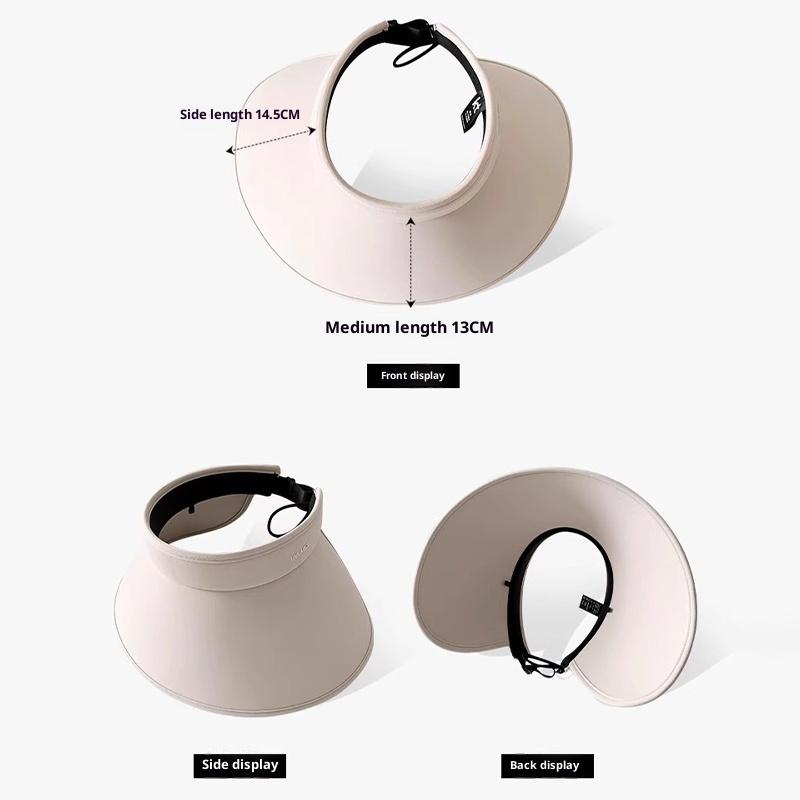 Summer Casual Empty Top Sun Hats Portable Wide Large Brim Cap Uv Protection Foldable Visors Women Sunshade Beach Hiking Hat