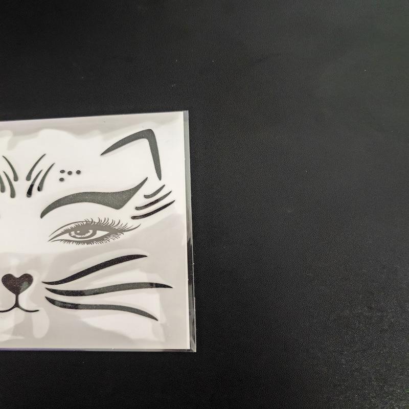 

Cat Stickers Animal Face Makeup for Halloween Facial Decoration, Party Decorations, Carnival/Mardi Gras/Masquerade 1 чорний