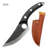 Hammer Bone Knife Sharp Black Color Wood Pig Beef Mutton Slaughtering Knife Carbon Steel Meat and Vegetable Cutting Knife
