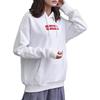 Li Ning Logo Embroidery Casual Hooded Pullover Fleece Lined Sweatshirt Unisex White AWDR615-1