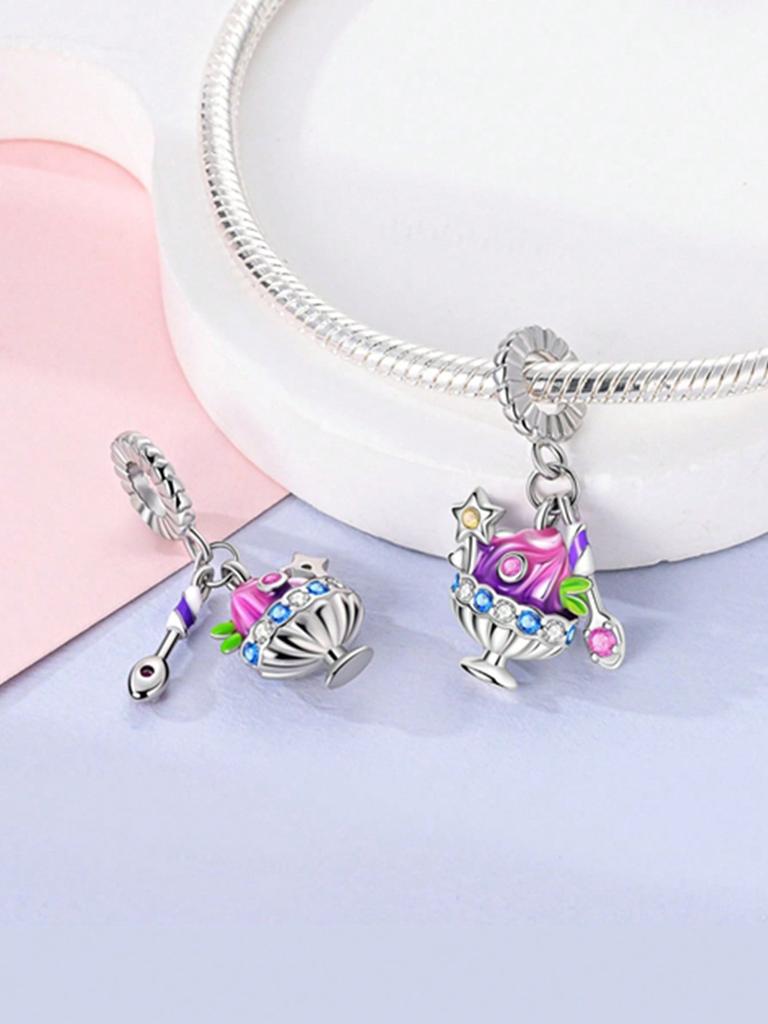 Charms Plata Backpack Flowers High Heels Beads Charm Copper Plated Fit Copperoriginal Bracelet For Jewelry Making Diy Charm