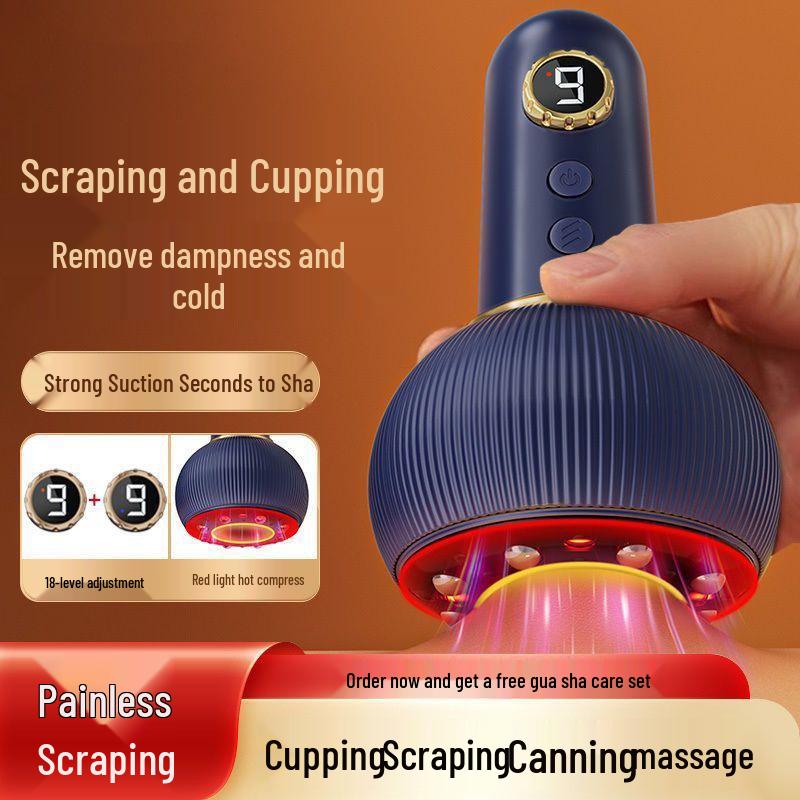 Electric Intelligent Cupping and Scraping Massager for Body Meridian Therapy