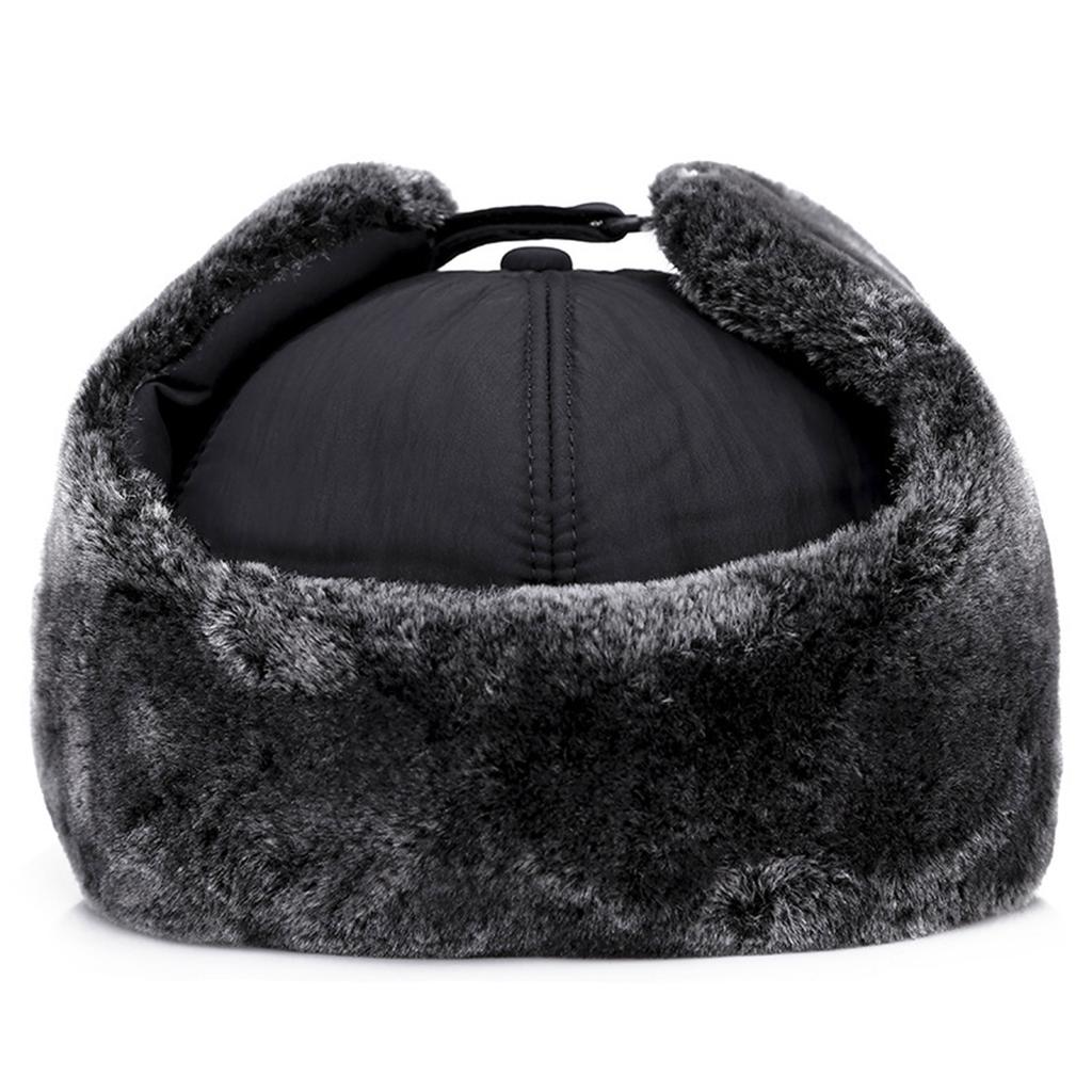 Hat Men And Winter Cap Ear Woolen Hat Windproof And Cold Proof Thick Warm Outdoor Middle-aged And Elderly Baseball Cap