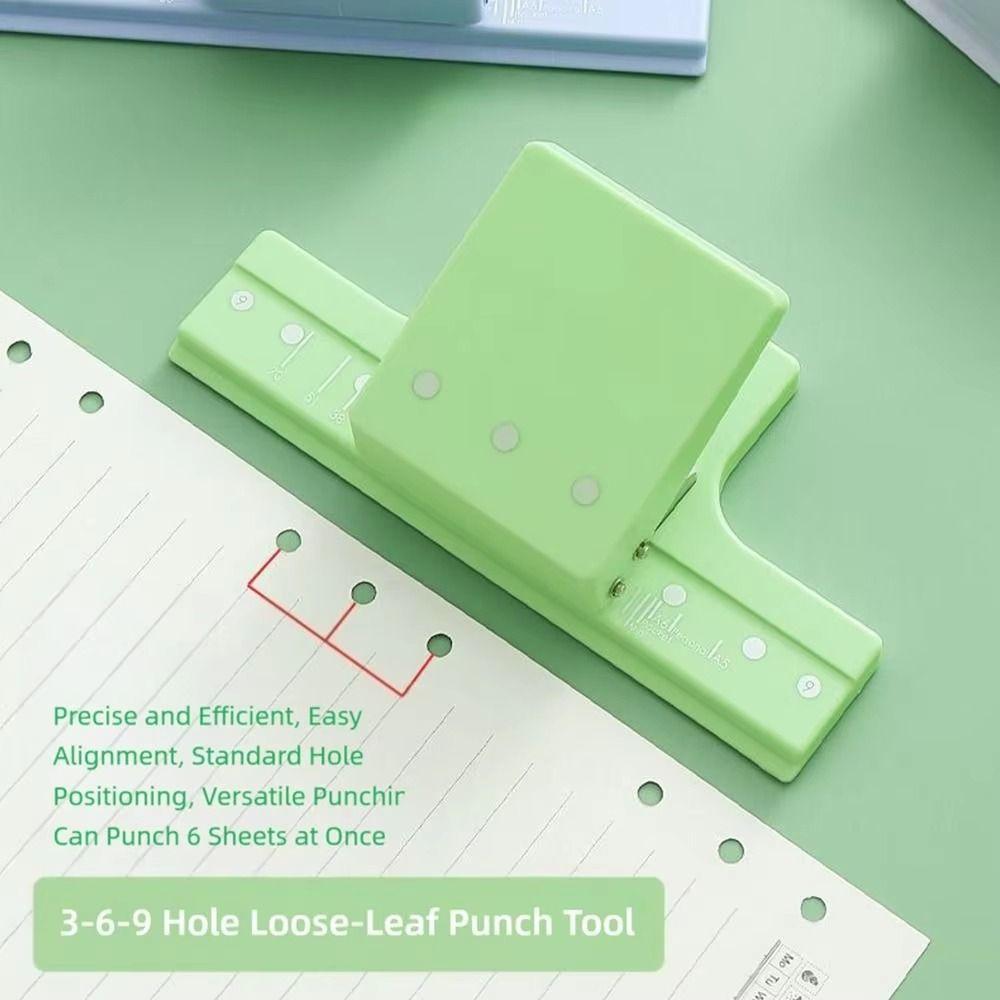 DIY Hole Punching Machine 3 Holes Loose Leaf Punch Paper Hole Puncher  Book Binding