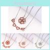 Elegant Heart Shaped Adjustable Hollow Clover Pendant Necklace For Women With Unique Style