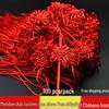 Chinese Knot Red Tassel Pendant: 6-Plate Handmade Ornament, Semi-Finished Small Decoration