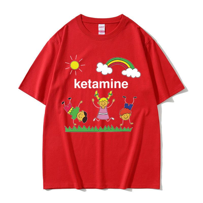 Ketamine Dancing Kids Dank Funny Meme T-shirt Men Women Fashion Casual Humor T-shirts Male Summer Cotton Short Sleeve T Shirt