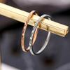 Korean Style Titanium Steel Ring with Flowers, Fashionable and Simple Couple Ring Jewelry, Faceted Tail Ring for Women