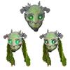 Halloween Waldgeist Elfenmaske LED Horror Kopfschmuck Realistisch Grün Elfe Alt