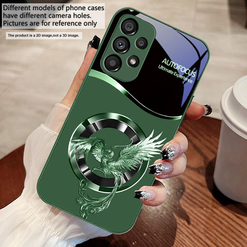 Handsome Pink Phoenix For Samsung S25 S25 Edge S25Ultra S8 9 S10 20 U ltra S21 Pro S22 Plus S23 FE S24 Ultra Glass Phone Case