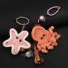 Cute Pink Starfish Octopus Creative Crochet Bag Pendant Sailfish Dolphin Tassel Animal Pendant Accessory Gift Bag Charm