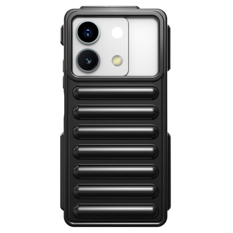 

Capsule Series for Xiaomi Redmi Note 13 5G Case Anti-Scratch Flexible TPU Ribbed Phone Cover Black