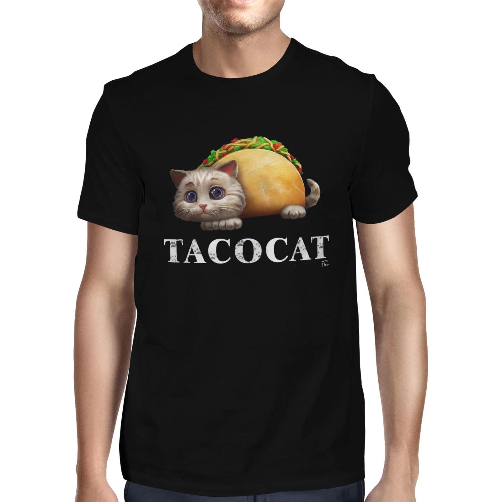 1Tee Mens Tacocat Cat T-Shirt XL
