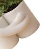 Vaso per Cactus Abbraccio Design Fioriera, Texture Bianca Opaca Stampato 3D Doppia Vasca Atmosfera Rilassante Fioriera, Stile Nordico Piccola Pianta Verde per