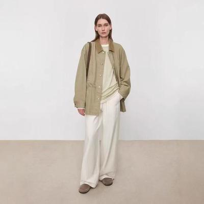 Women's Retro Heavyweight Silhouette Denim Jacket - Light Workwear Style, Asu Dyed All-Cotton.