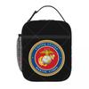 United States Marine Corps Lunch Bag Reusable Portable Cooler Thermal Lunch Box Oxford Bento Tote Bag for Work Travel Picnic