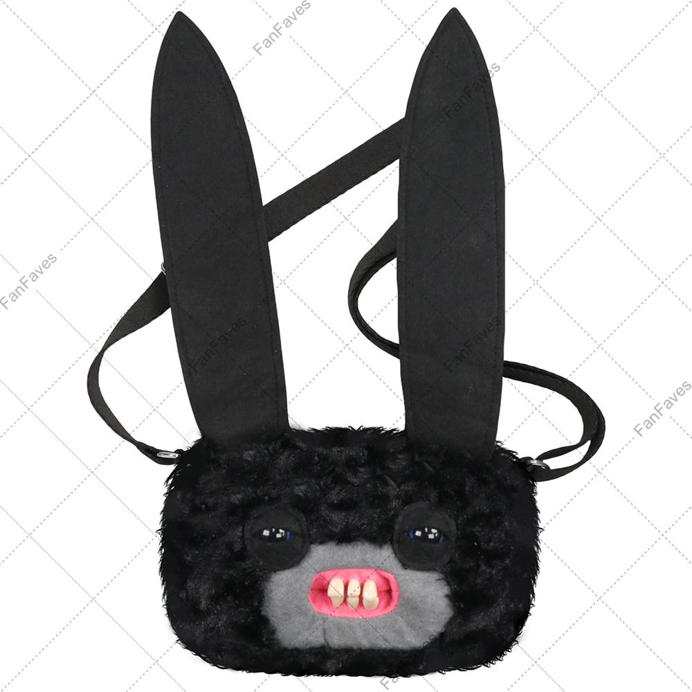 Fuggler Originele Pluche Crossbody Tas Grote Kop Lelijk Tand Monster Schoudertas Vochtig Funk Portemonnee Portemonnee Opbergtas Verjaardagscadeau 1pc with box black