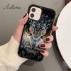 Zvierací Sova čierny Silikónový Kryt na Telefón pre iPhone 11 12 13 14 Pro Max mini XR XS SE 2020 6S 7 8 Plus Samsung Galaxy S21 S22 Kryt