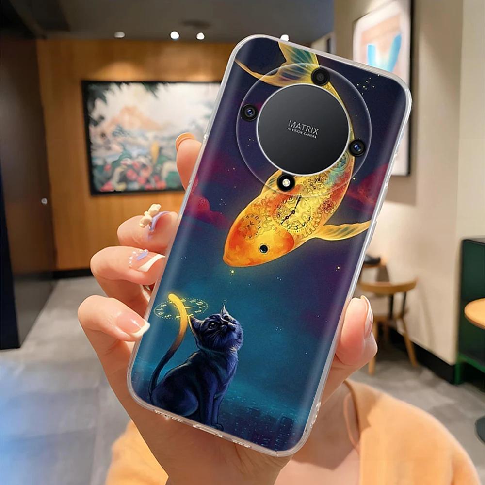 For Honor Magic5 Magic 5 Lite Pro Phone Case Cute Panda Full Protection High Quality Silicone Back Cover for Honor Magic5 Lite