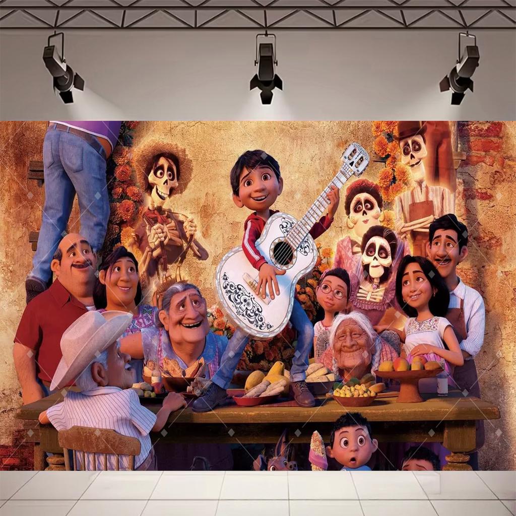 Coco cartoon birthday party decorations, children's birthday party decorations, Mexican Day of the Dead theme, b16