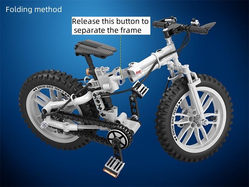 246PCS Bicycle Mountain Bike Building Block Model Technology Assembly Children's Educational Building Toys Holiday Gifts