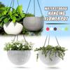 Resin Hanging Plant Pots Basket Plant Hang Flower Pot Hanger Outdoor Hanging Pot Holder Basket For Wall Decoration Garden