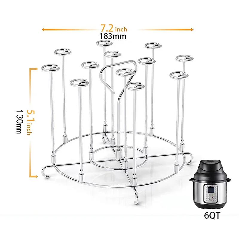 

Подставка для шампуров для аэрофритюрницы 6/8 кварт, вертикальный держатель для шампуров для барбекю из нержавеющей стали, домашний кухонный инструмент для гриля, аксессуары для аэрофритюрницы
