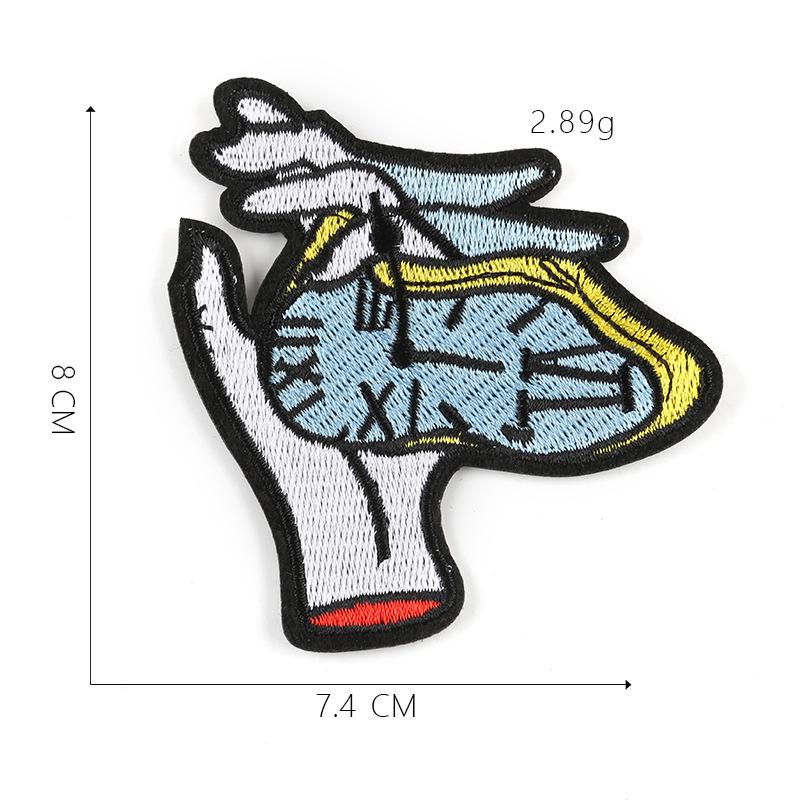 Round Embroidered Clothing Patch - Adhesive Badge Accessory