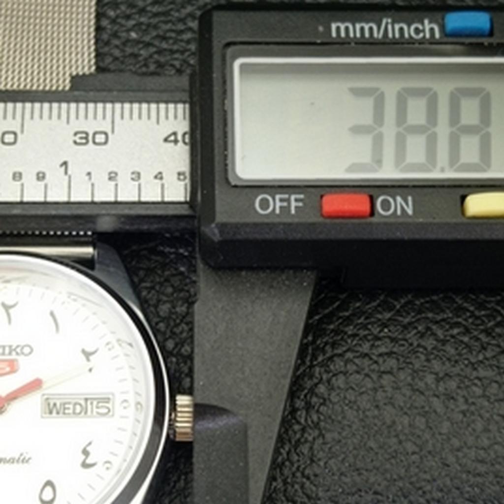 REFURBISHED JAPAN 6309A SEIKO 5 AUTOMATIC MENS ARABIC WHITE DIAL WATCH a427349-2 QRL-a427349