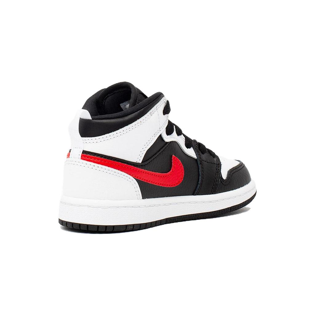 Jordan 1 Mid White Black Chile Red PS 640734-075
