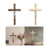 Wandkruzifix Kreuz Geschenk Holzkreuz Wanddekoration für Eingang Weihnachten Ostern Jesus Skulptur Figur Christliche Sammlung