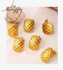 Trendy Plaid Metal Stud Earrings for Women - Elegant and Versatile European & American Style