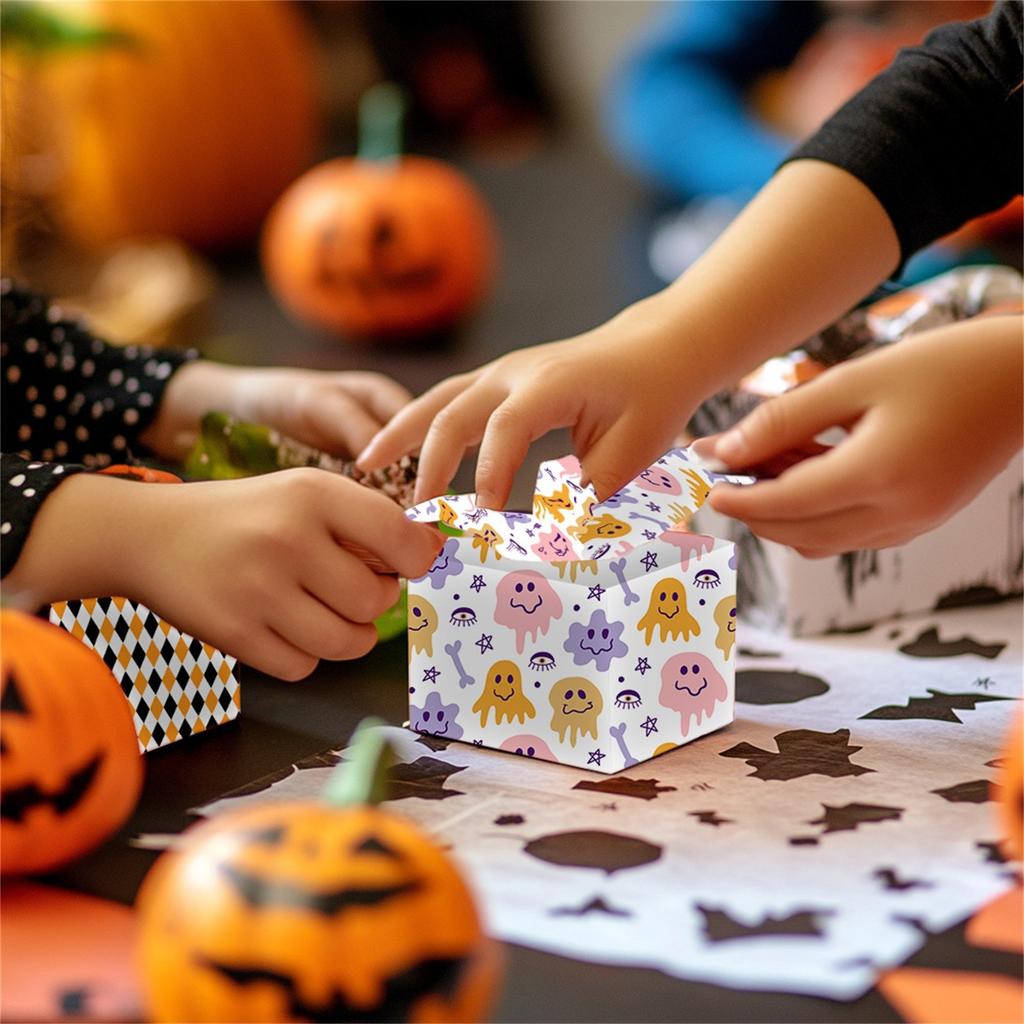 Halloween Decoration Handmade Packaging Double Offset Paper Horror Pumpkin Leaves Party Atmosphere Party Supplies