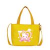 Fashionable Nylon Kids Handbag Featuring Cute Bear Print And Breathable Design