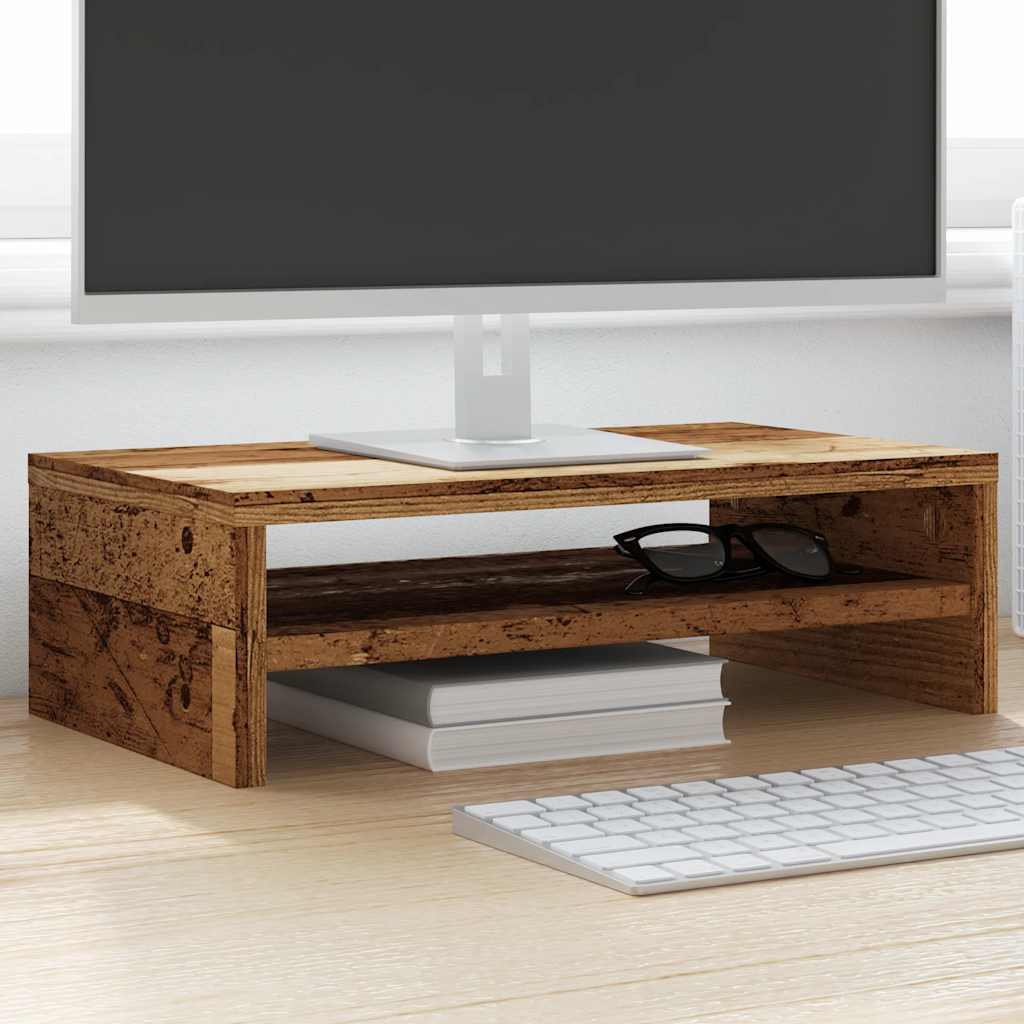 Monitor Stand, Old Wood, 42X24X13 Cm
