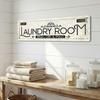 Retro Laundry Room Sign Distressed Metal Wall Art Sign Rectangular Decorative Sign for Home Game Room Decor