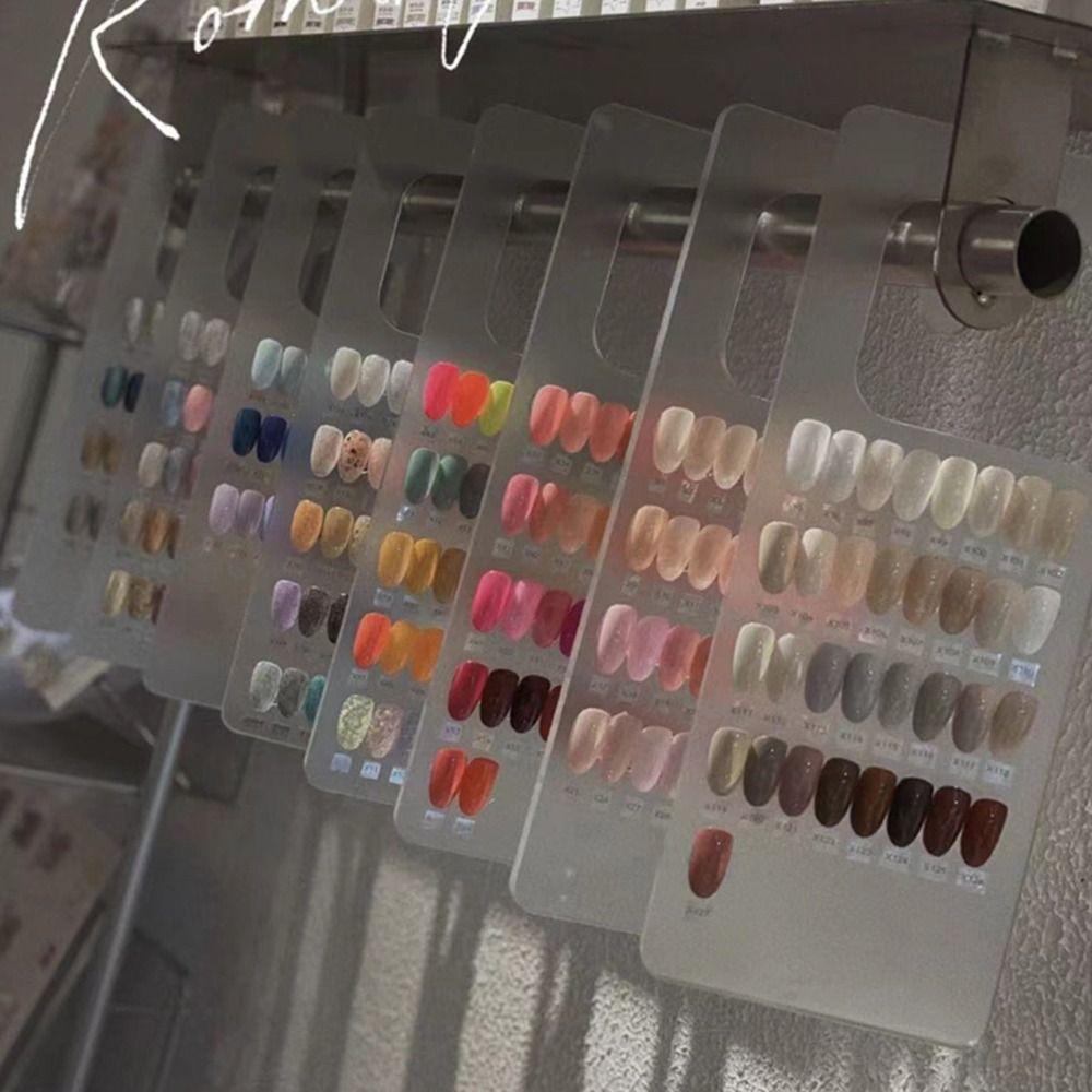 Nail Color Chart Nail Art Display Board Acrylic Hook False Nail Display Hanger Nail Showing Shelf