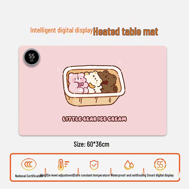 Electric Heating Desk Pad - Warm Mouse Pad for Office & Student Use