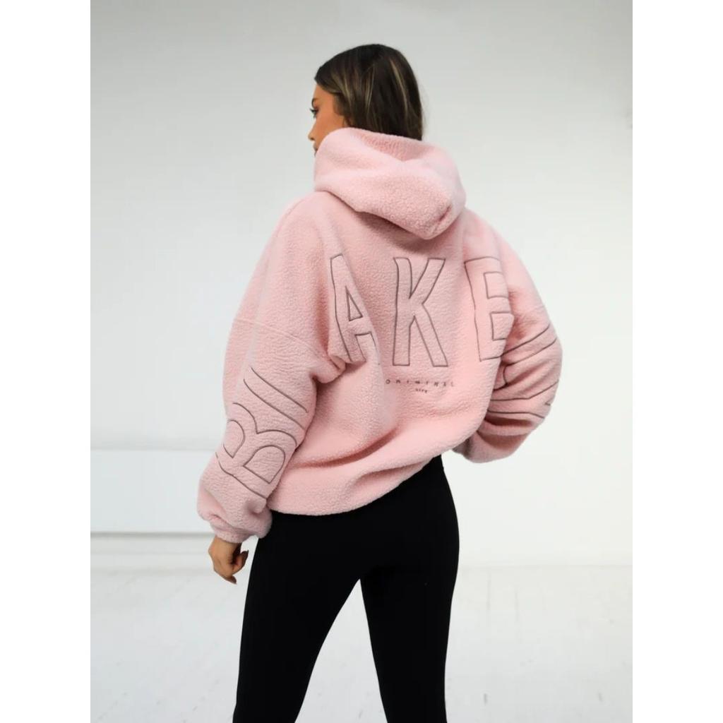 ZYLLO Herbst Winter Street Style Bequemes Lässiges Modisches Langarm-Sweatshirt Lammfell-Kapuzenpullover Damen Locker Überkopf