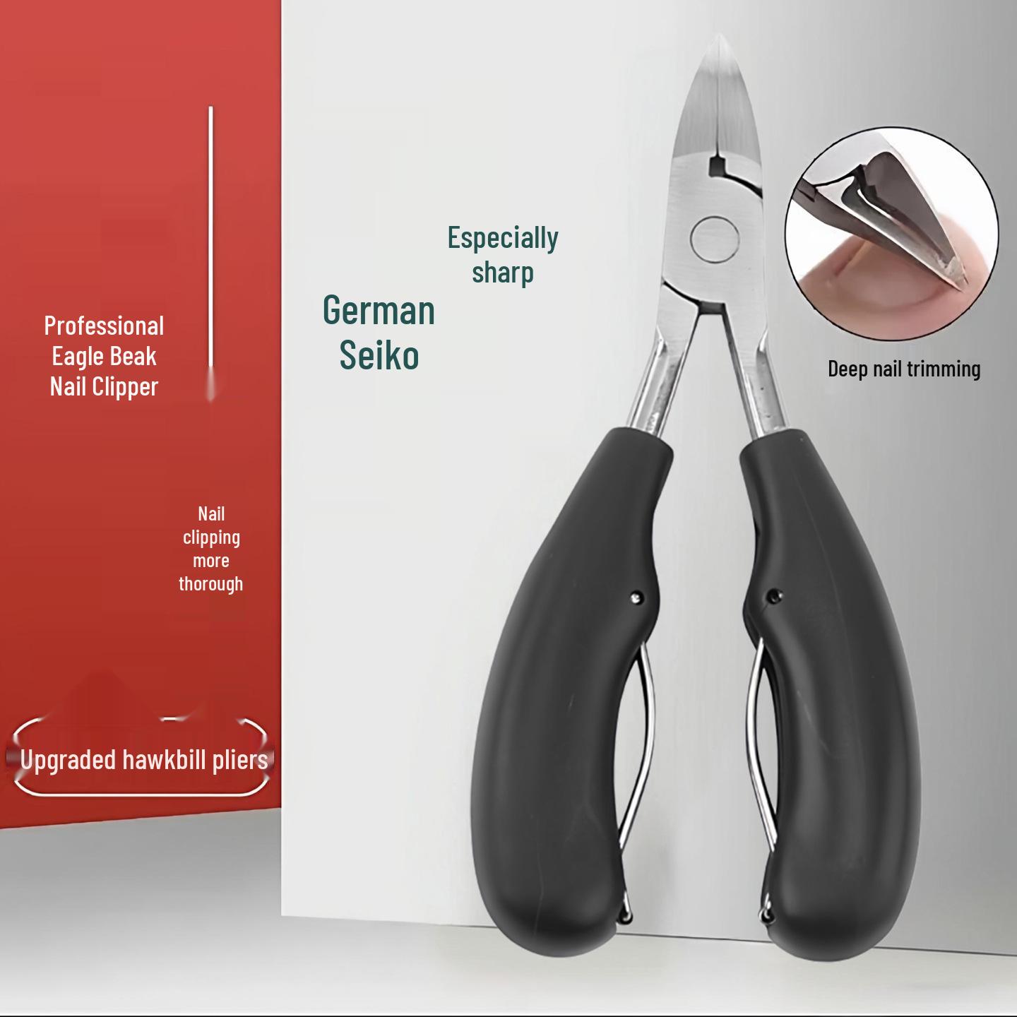 Angled Tip Nail Clippers for Ingrown Toenails – Precision Manicure Tool with Pointed Tip for Nail Art and Foot Care.