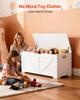 Kids Storage Bench, Wooden Toy Box Chest, Large Storage Cabinet with Safety Hinge, Toddlers Storage Bench for Playroom, Living Room or Entryway, Easy