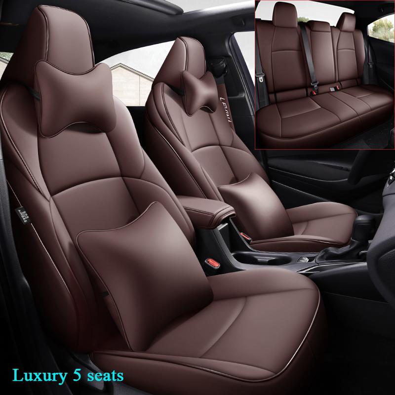 Luxury Leather Interior Car Seat Covers For Toyota Select Corolla LEVIN 2019 -2025 Breathable Easy Installation Automotive Parts