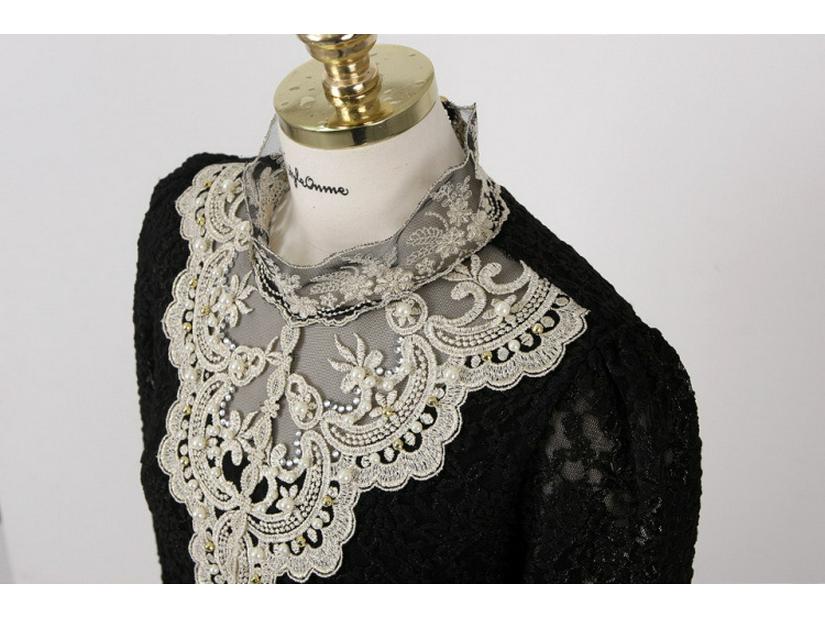 New Plus Size Korean Slim Fit Lace Shirt for Women