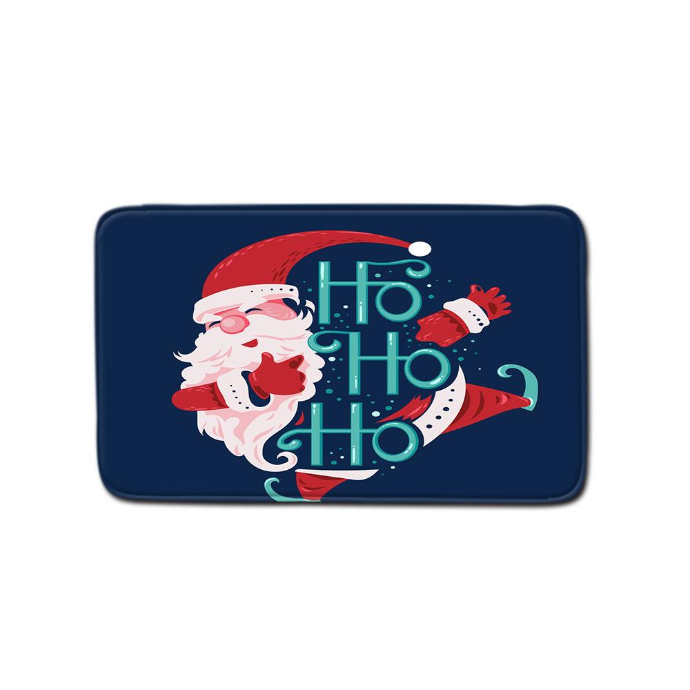 Christmas Toilet Four-Piece Floor Mat Bathroom Non-Slip Door Mat Shower Room Absorbent Carpet
