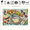 8x6 feet Passover celebration polyester background banner - Vibrant "Happy Passover" designDJH