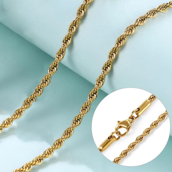Unisex Casual Necklace Electroplating Fine Workmanship Neck Decoration Handsome Twist Necklace for Going Out