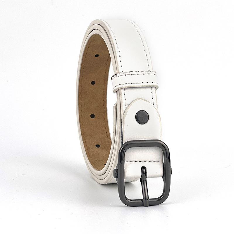 Women S Simple Fashion Square Buckle Pu Belt For Jeans