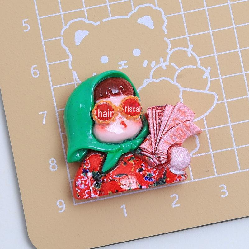 

Барвиста куртка з квітами Мультяшна дівчинка Смоляні аксесуари для DIY ювелірних виробів, шпильки для волосся, взуттєвої пряжки та творчих проєктів.